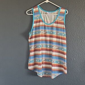 💜LuLaRoe Multicolor Striped Tank Top